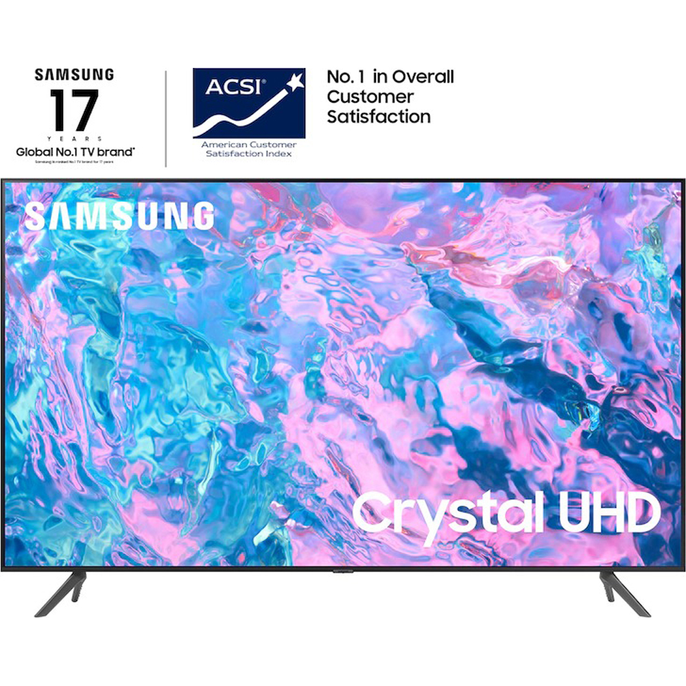 Samsung UN58CU7000 58 inch Crystal UHD 4K Smart TV Bundle with Deco Gear Home Theater Soundbar with Subwoofer, Wall Mount Accessory Kit, 6FT 4K HDMI 2.0 Cables and More (2023 Model)