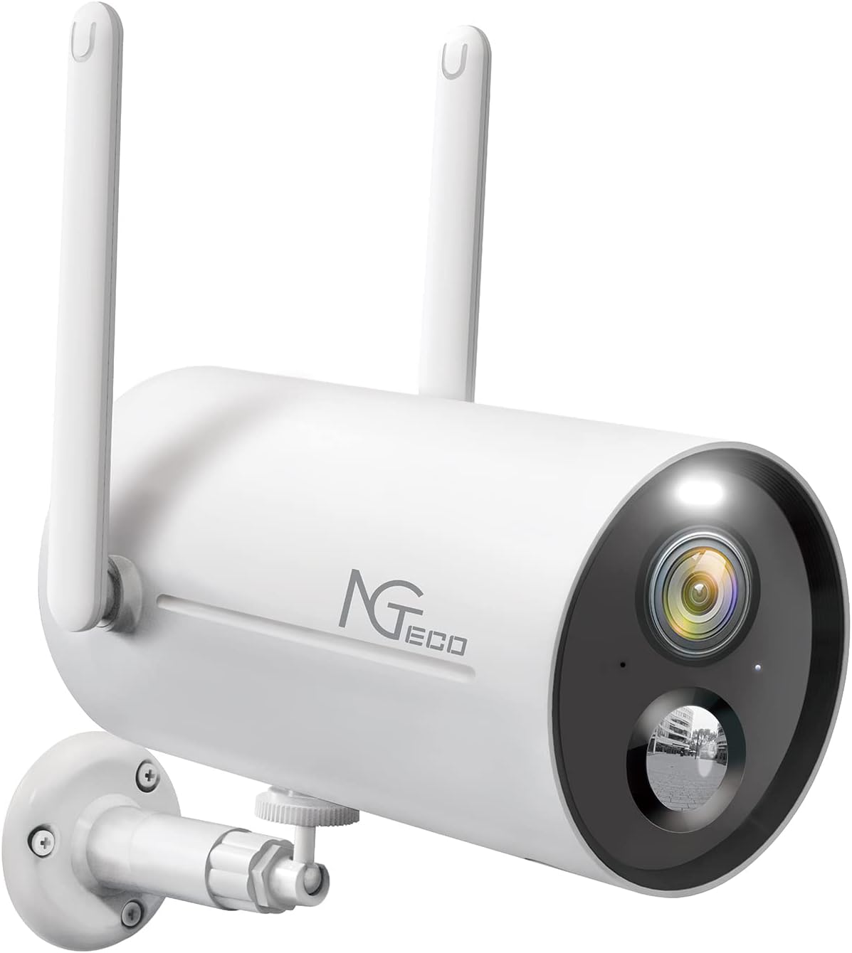 Wireless Security Camera with 9000mA Battery, NGTeco Outdoor Security Cam WiFi for Home Security, 1080p Video, Motion Detection Alarm, Spotlight Color Night Vision, 2 Way Audio, Works with Alexa