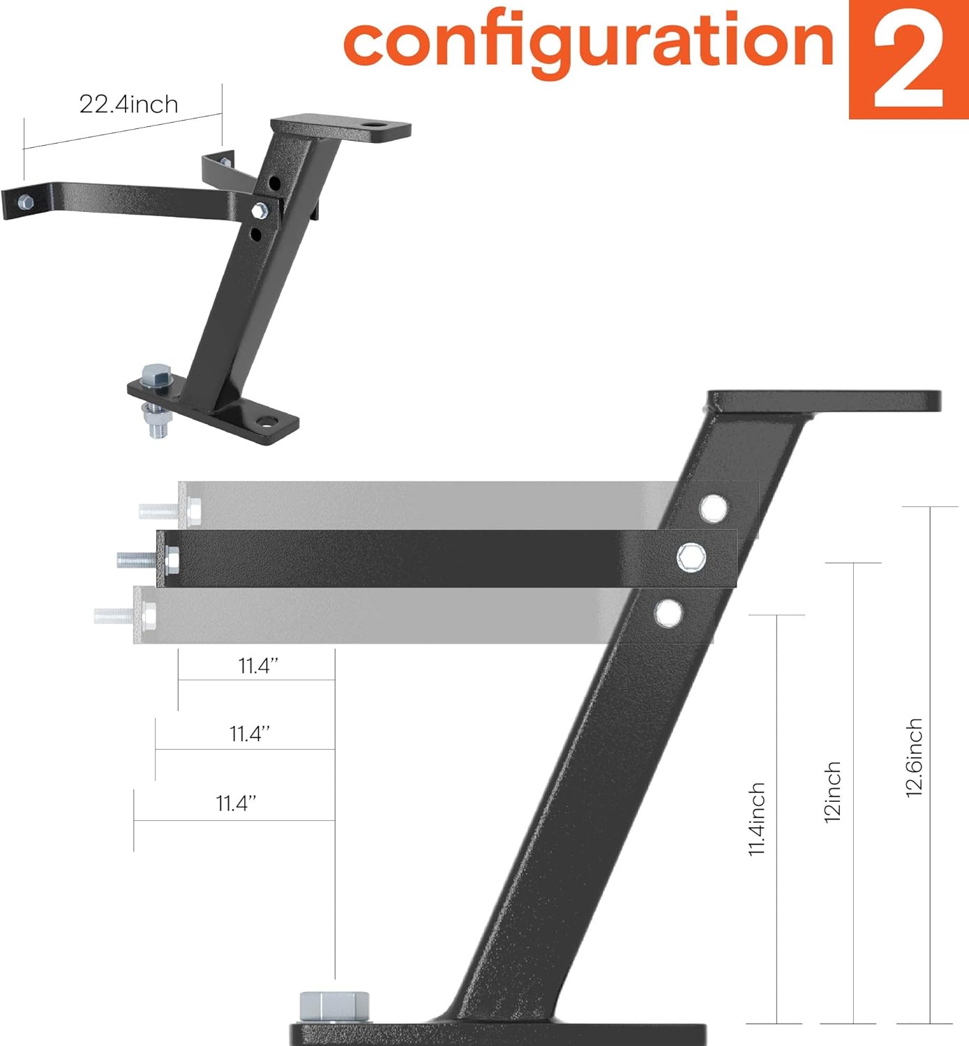 Lawn Mower Tractor Hitch - ZTR Riding Garden Tractor Lawnmower Trailer Attachment Hi-Hitch Tow Kit Extension Parts & Accessories for Cub Cadet John Deere Husqvarna and More Pack of 2