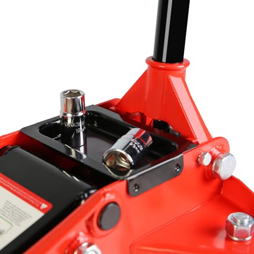 2.5 Ton Floor Jack,Low Profile Steel Racing Floor Jack with Dual Pistons Quick Lift Pump,Hydraulic floorjack,Lifting Range 3.5"-19.5",Blue