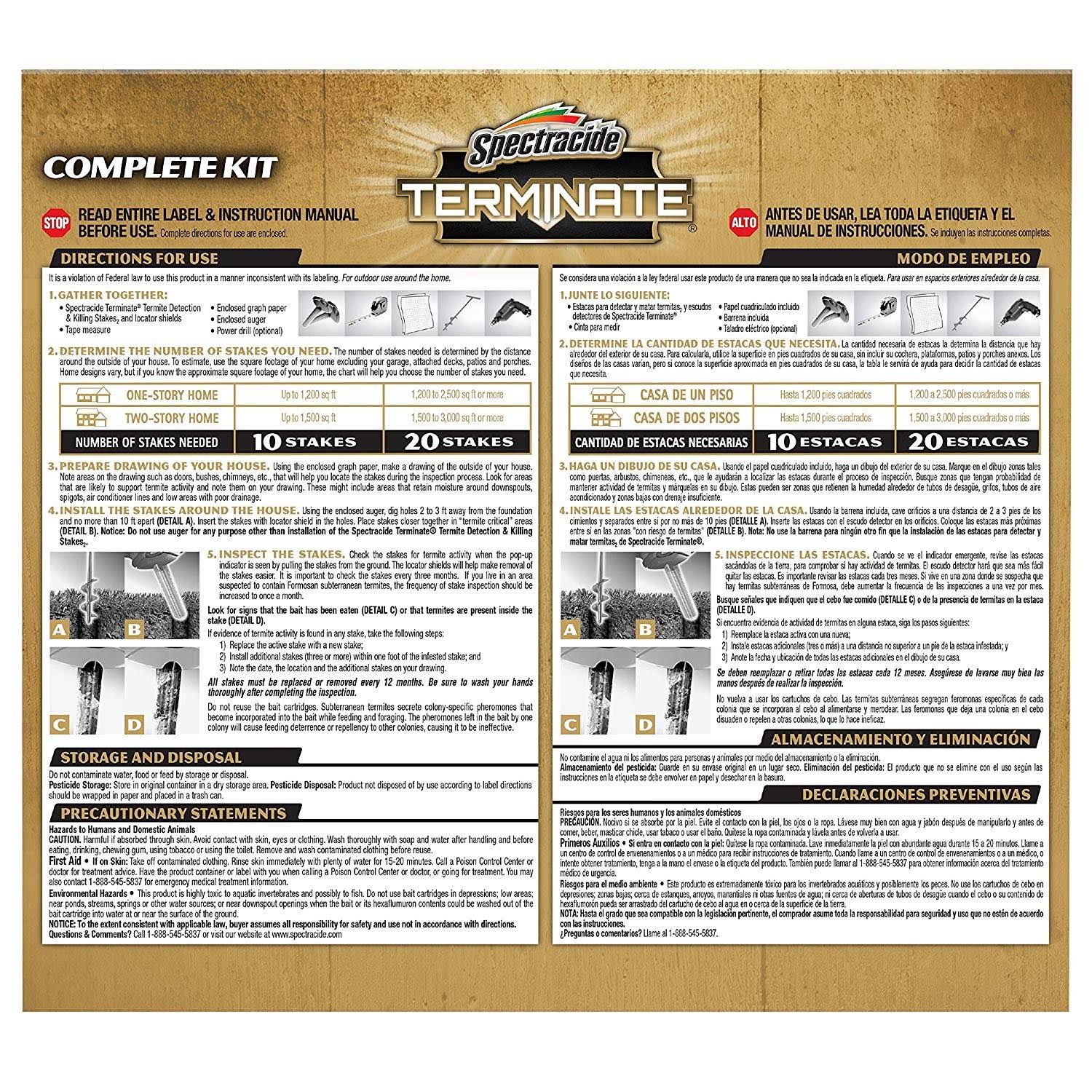 Spectracide 96115-1 Terminate Termite Detection u0026 Killing Stakes, 15-Count, 6-Pack, Case Pack of 6