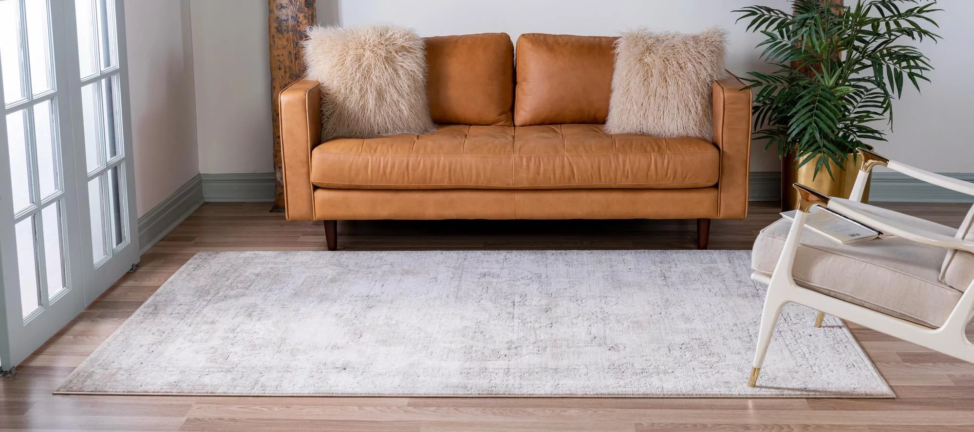 Rugs.com Oregon Collection Rug – 9' x 12' Ivory Low-Pile Rug Perfect For Living Rooms, Large Dining Rooms, Open Floorplans