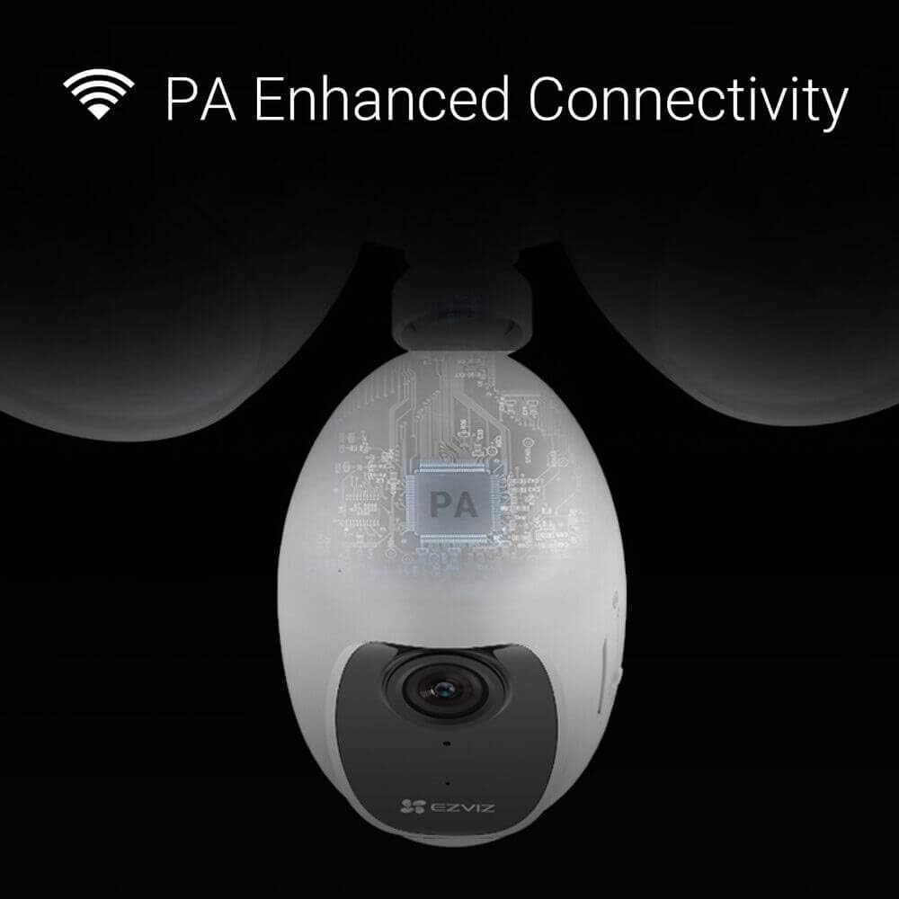 EZVIZ Floodlight Security Camera WiFi, H.265, PIR Motion Detection, 1080P Live View, Siren Alarm, Starlight Color Night Vision, Two-Way Audio, Weatherproof | LC1C