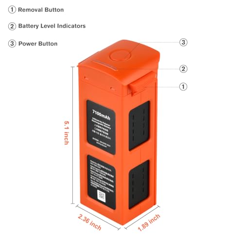 Autel Robotics EVO II Intelligent Battery, 2025 EVO II Battery Fit EVO 2 EVO 2 Pro EVO 2 Enterprise RTK Dual 640T Drones (V2 & V3), 7100mAh 11.55V, Original Smart Battery