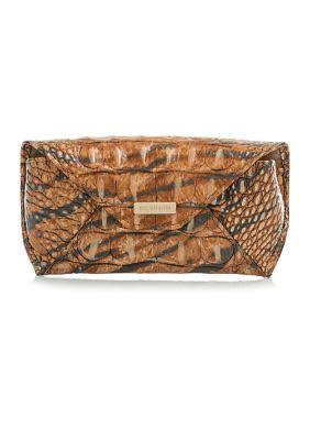 Brahmin Melbourne Collection Crocodile Embossed Eyeglass Case - Feline