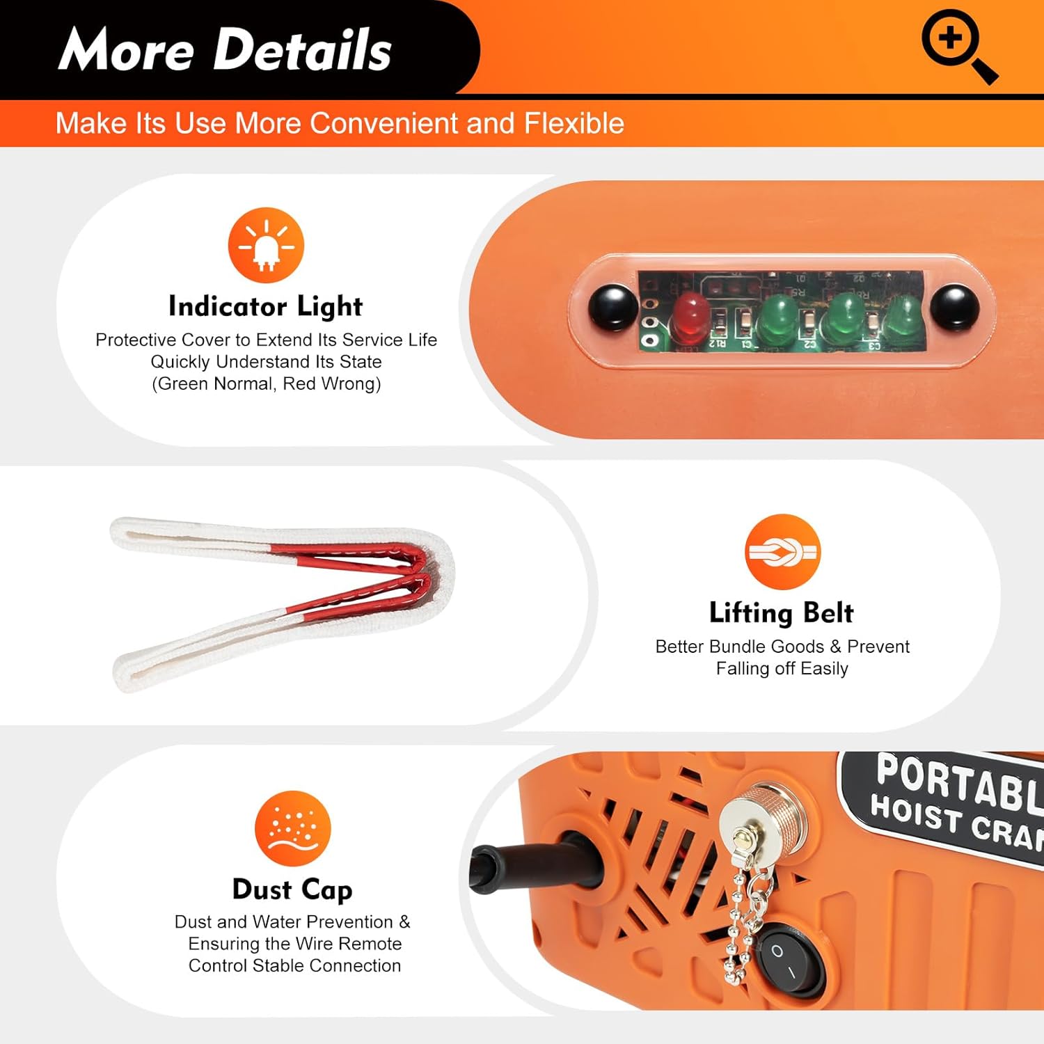 3 in 1 Electric Hoist Winch 660LBS Portable Electric Winch 110V 1500W Electric Hoist Winch with Wired and Wireless Remote Control Lift 16ft/Min Electric Hoist Winch for Lifting and Traction