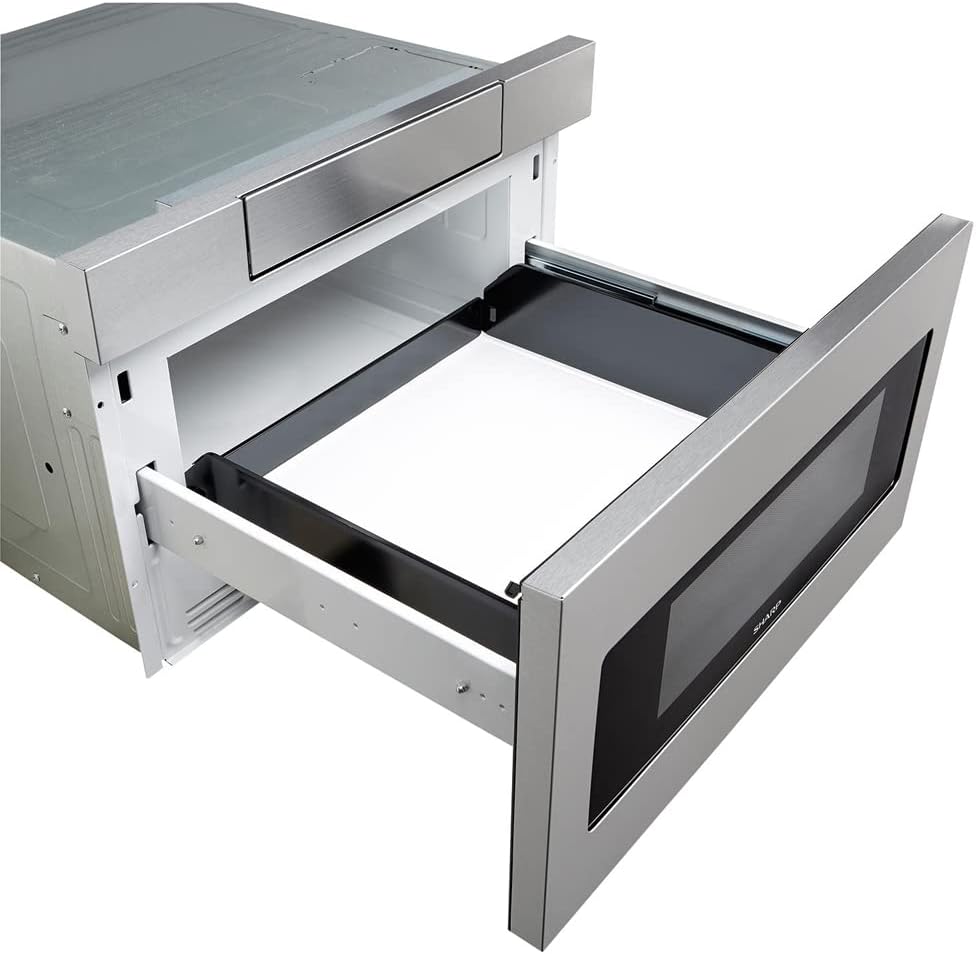 Sharp SMD2470ASY 24 in. 1.2 cu. ft. 950W Stainless Steel Microwave Drawer Oven Bundle with 3 YR CPS Enhanced Protection Pack