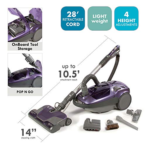 Kenmore 81614 Pet Friendly Lightweight Bagged Canister Vacuum with Pet PowerMate
