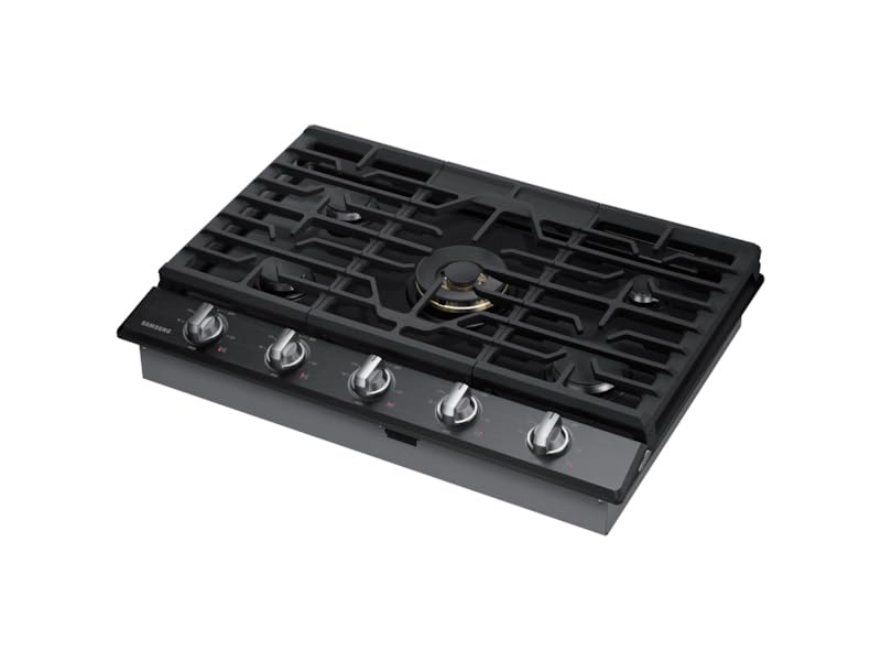 SAMSUNG 30" Built In Smart Gas Cooktop with 22k BTU Dual Power Burner, 5 Burners