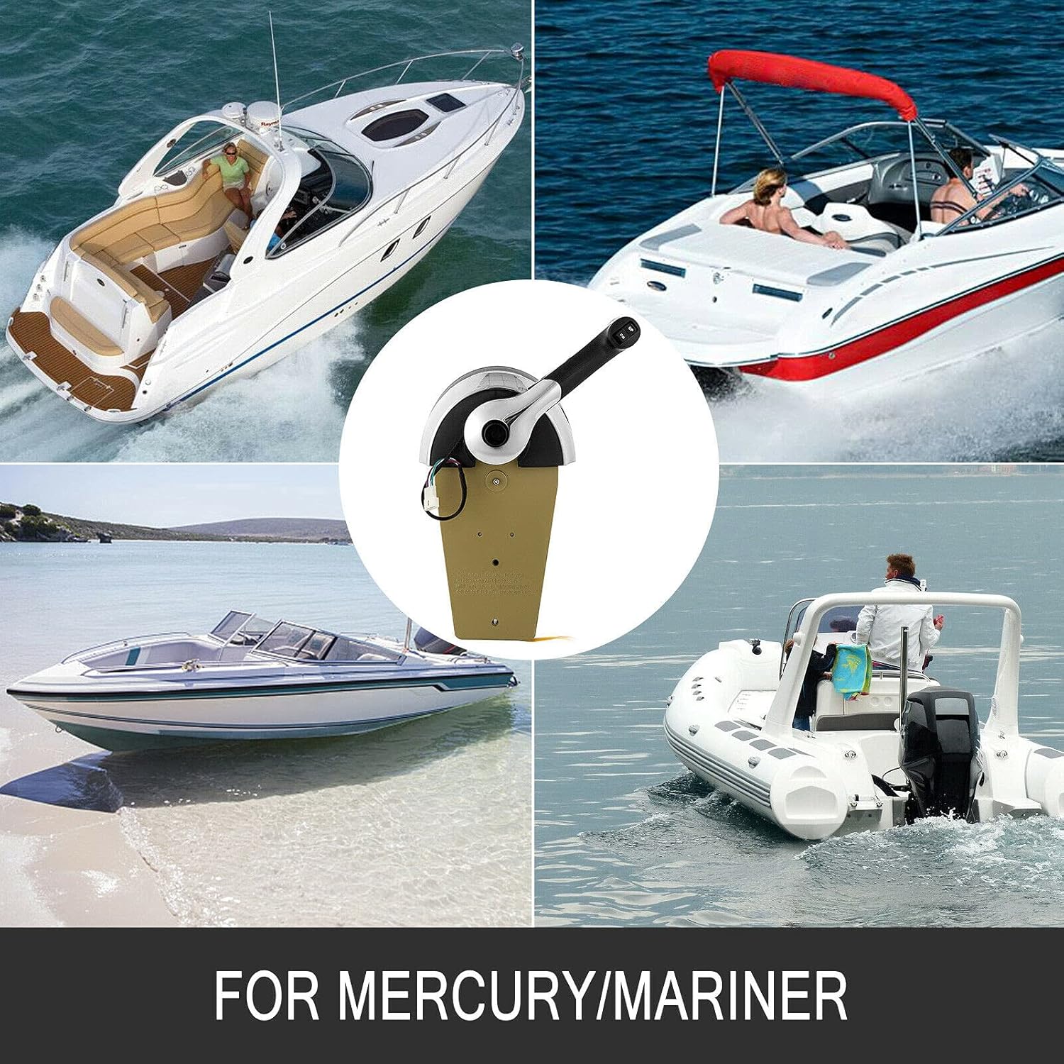 Generic Single Outboard Remoto Control Kit for Mercury 8M0059686 Top Mount Console Box Marine Boat Remote Control Box Single Binnacle Outboard Control Kit
