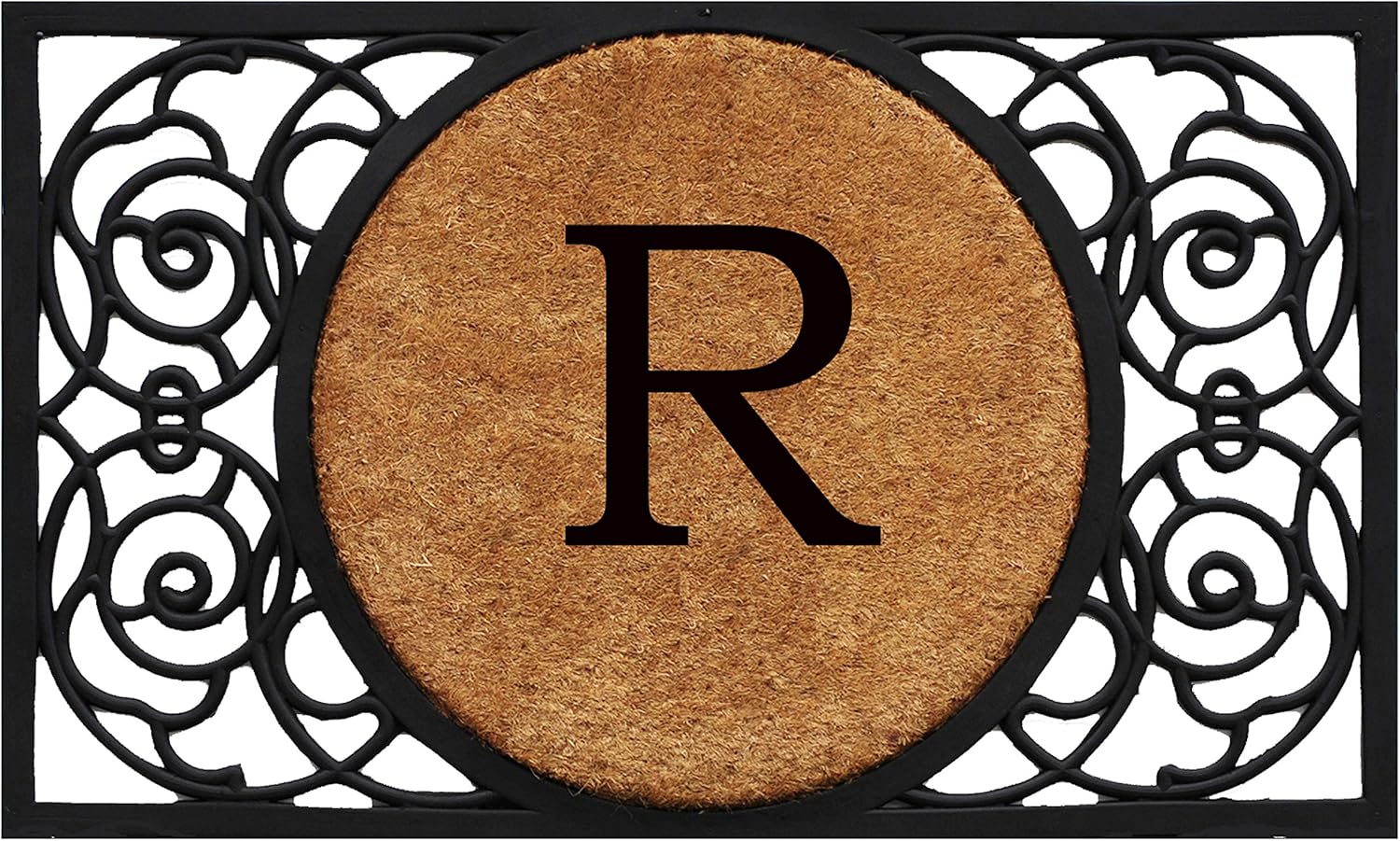 Calloway Mills 180031830B Armada Circle Monogram Doormat, 18" x 30" (Letter B)