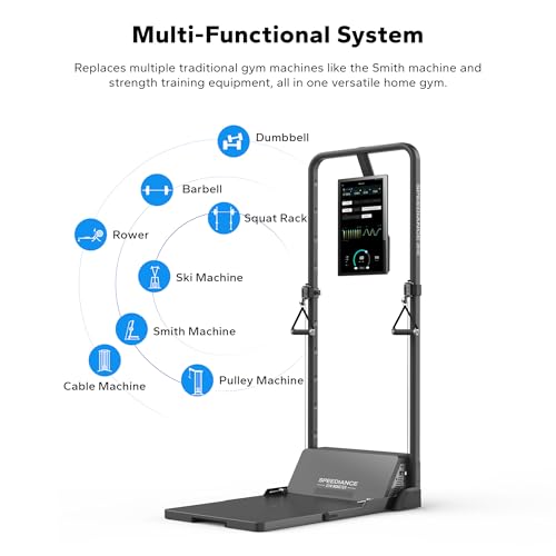 Gym Monster Smart Home Gym, Multifunctional Strength Training Machine, Smith Machine Power Cage Workout Station, Squat Rack Cable Machine, Full Body Fitness Equipment for Home Workout