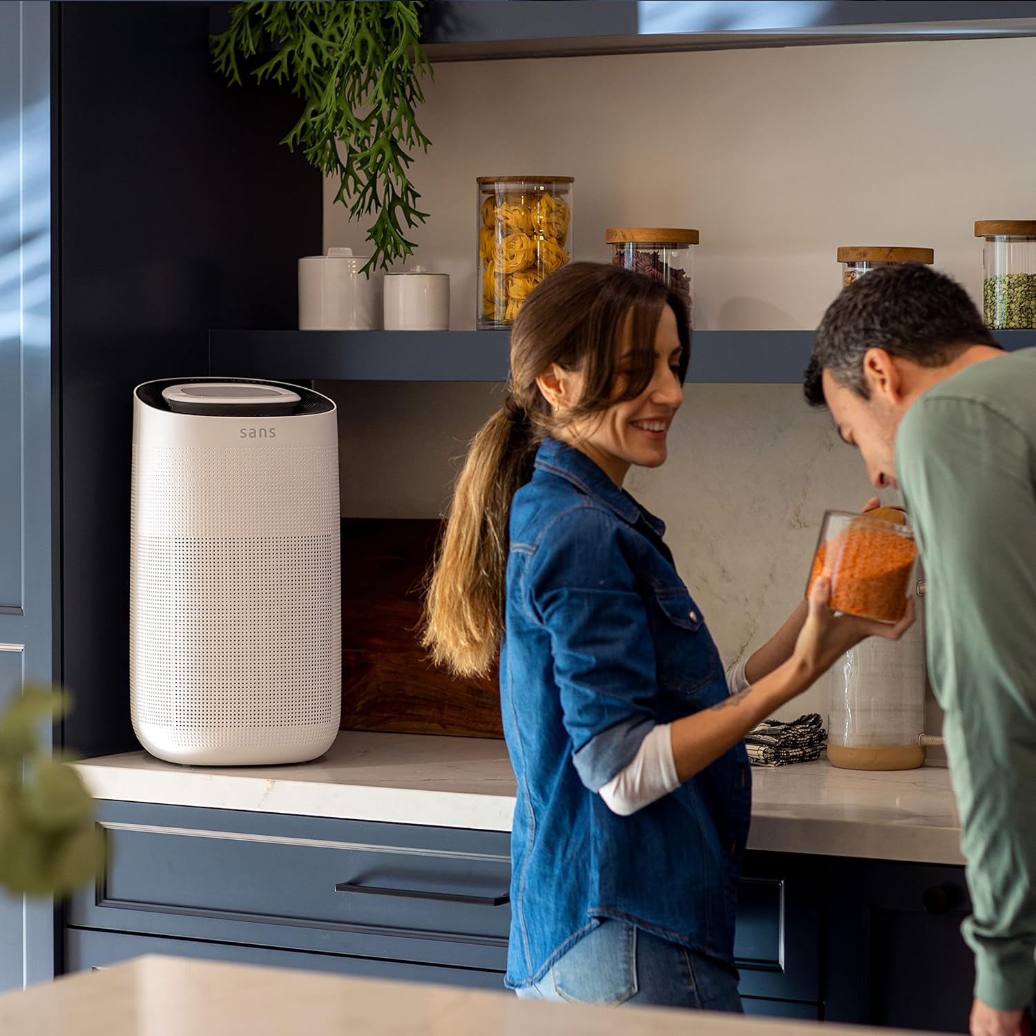 Sans HEPA 13 Air Purifier - 1560ft² ultra-quiet home air purifier with pre-filter, activated carbon, and UV-C light