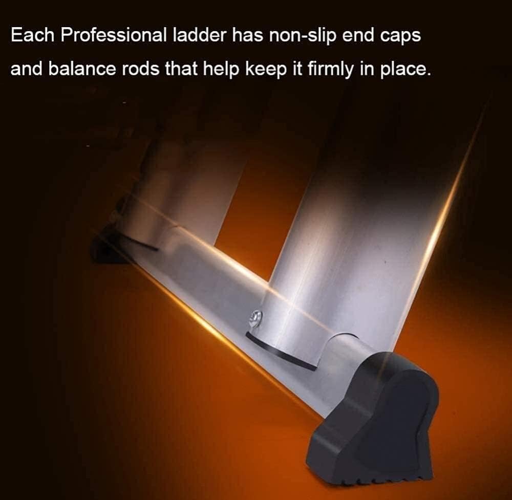 A-Frame Folding s Portable Telescoping Ladders for Engineering Multi-Purpose Heavy Duty Extension Ladder 330Lbs Capacity -5M/16.4Ft