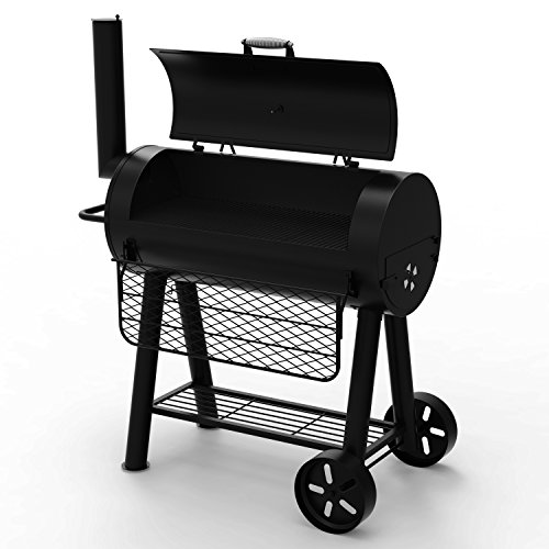 Dyna-Glo Signature Series DGSS443CB-D Heavy-Duty Compact Barrel Charcoal Grill, Black powder coat