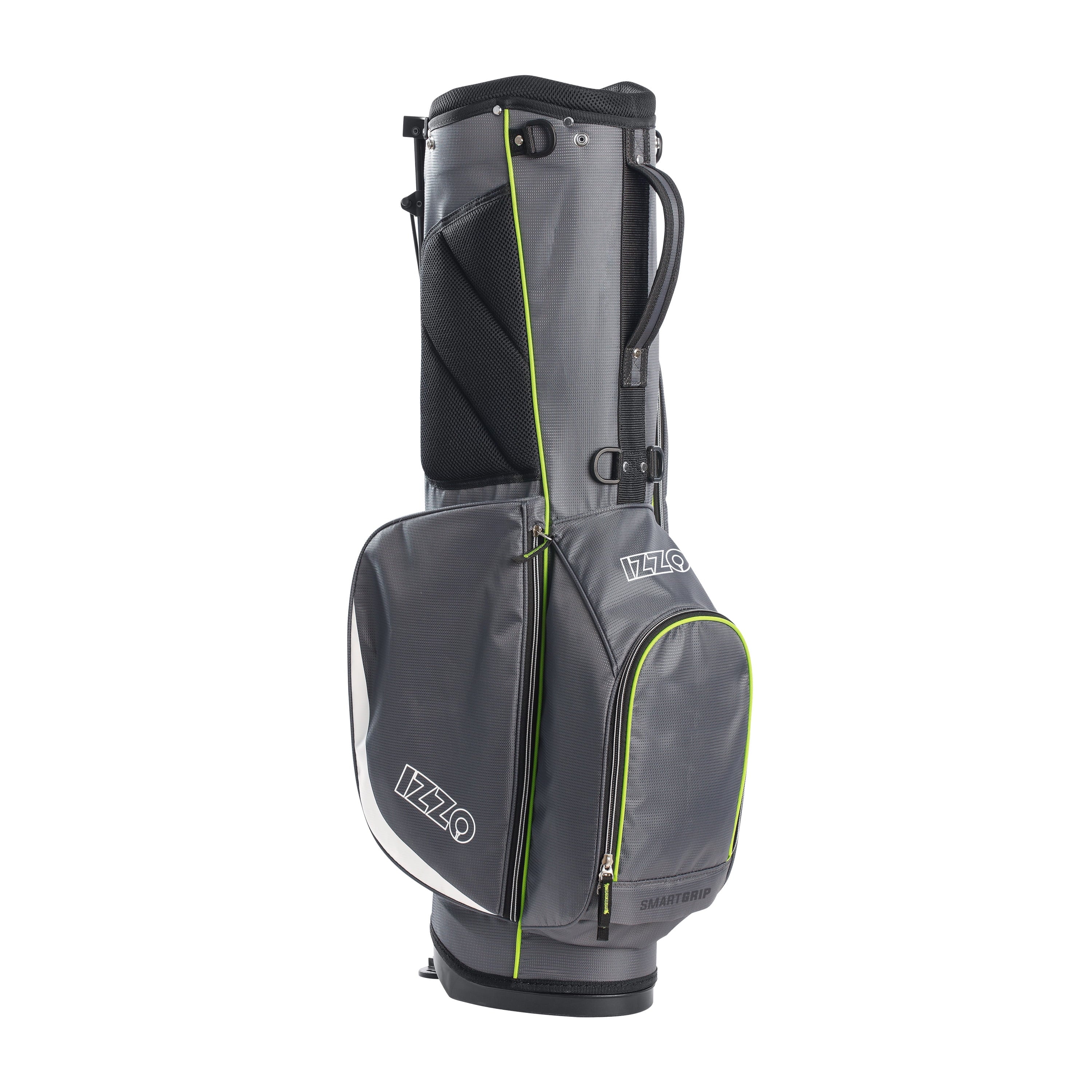 Izzo Golf Ultra-Lite Stand Bag - Grey/Lime