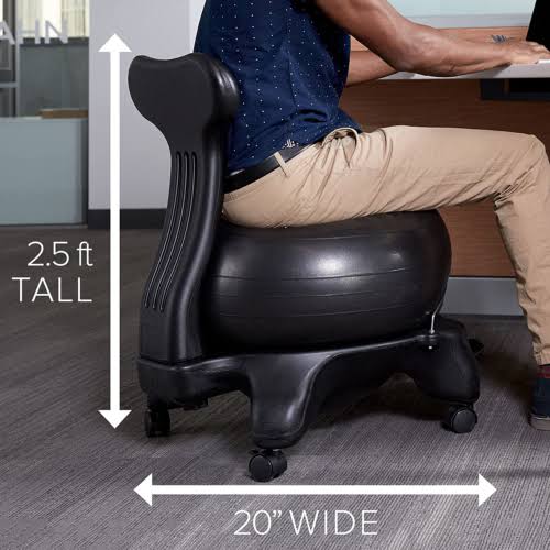 Classic Balance Ball Ergonomic Chair Exercise Yoga Gym Equipment Blue