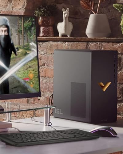 HP Victus 15L Desktop | Gaming PC | AMD Ryzen 5 5600G, Hex-Core Processor | 32GB RAM, 1TB SSD | AMD Radeon RX 6400 Graphics | WiFi 6 | Windows 11 Home | Mica Silver