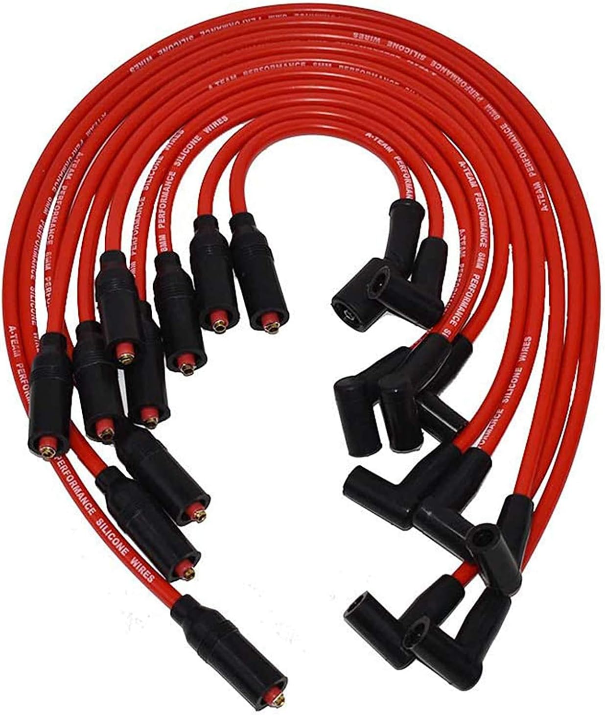 A-Team Performance - Optispark Distributor Cap, Rotor, Remote Ignition Coil Tune Up Kit, and 8.0mm Spark Plug Wires Kit - Compatible with 92-94 GM Chevy Pontiac LT1 Black Pack of 2