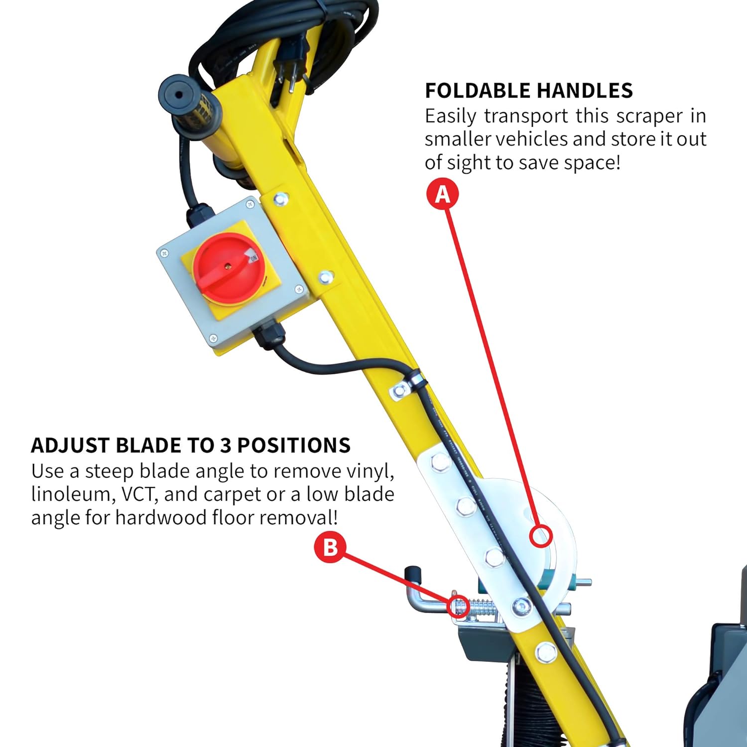 Tomahawk Power TSCP8 8in. Electric Scraper Tile Vinyl Carpet Wood Floor Remover