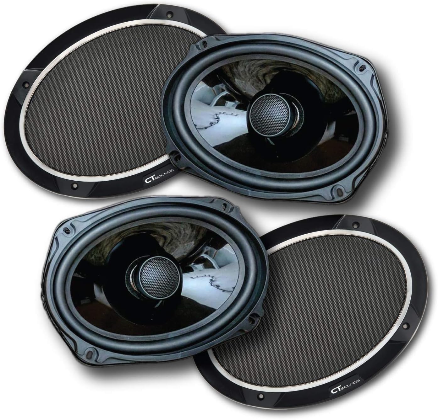 CT Sounds Strato 6x9” 320 Watt 2-Way Weatherproof Coaxial Car Speakers, Pair