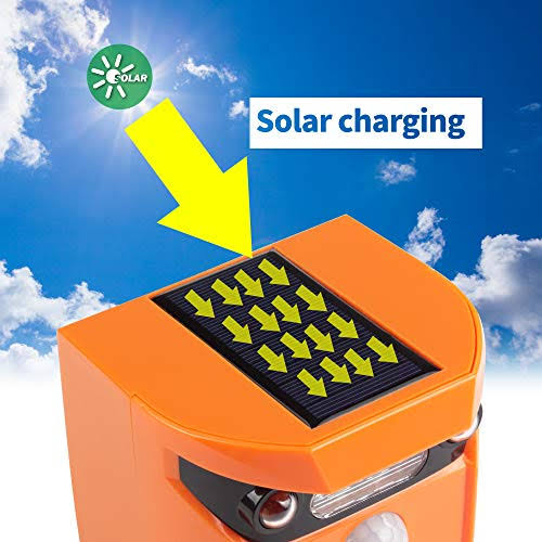 Thanos Solar Power Cat Repeller Ultrasonic Animal Repellent LED Flashing Light Motion Activated to Keep Dog Fox Raccoon Deer Awa