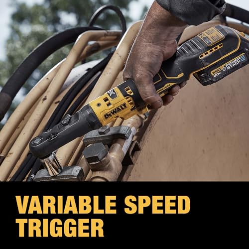 DEWALT 20V MAX XR Cordless Ratchet Set, 3/8" and 1/2" Sealed Head Ratchet, Battery and Charger Included (DCF510GE1)