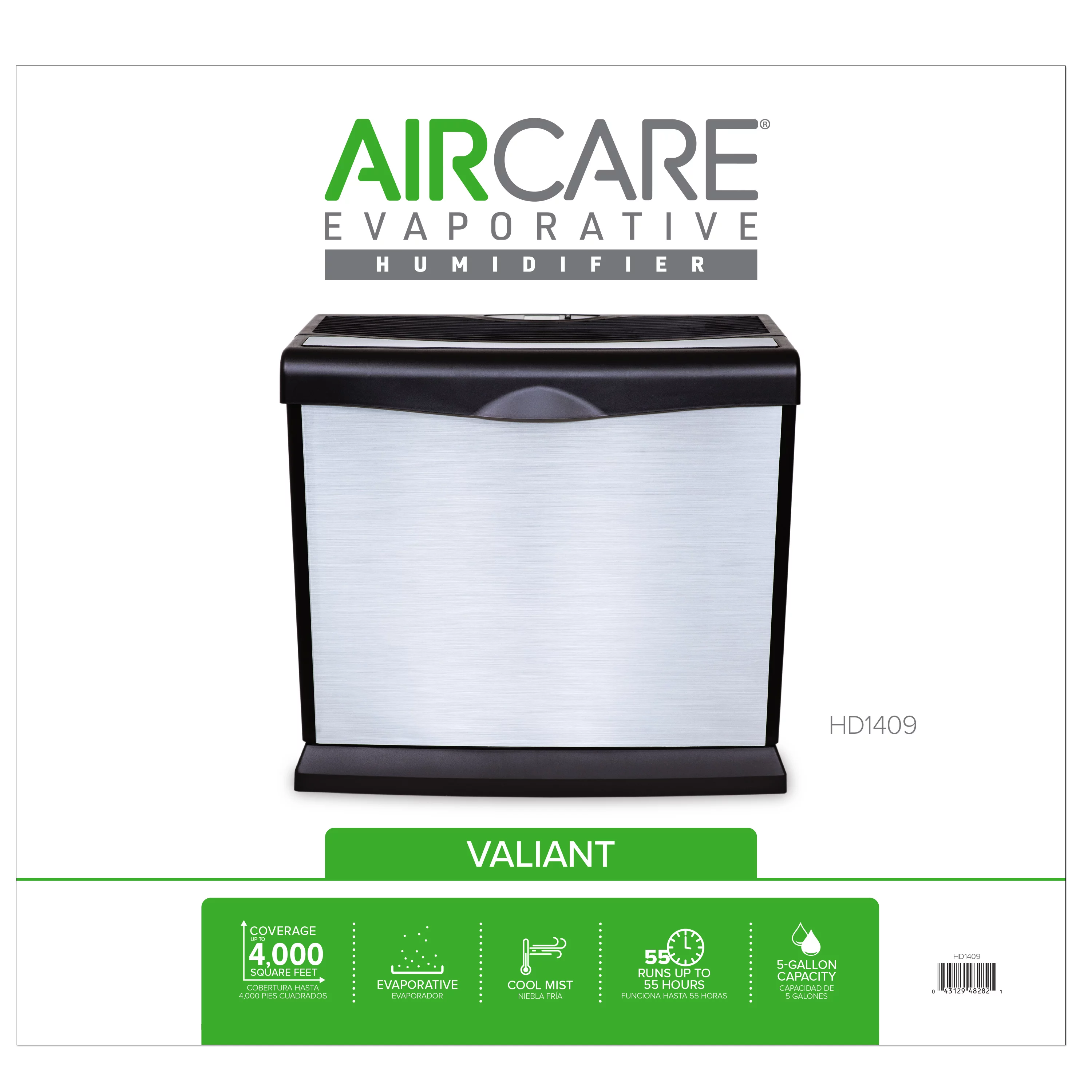 AIRCARE HD1409 Whole-House Console-Style Evaporative Humidifier, Brushed Nickel