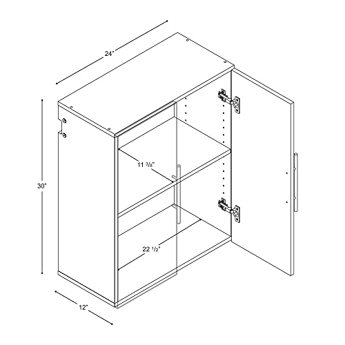 Prepac HangUps Upper Storage Cabinet - Elegant and Spacious Wall Cabinets to Maximize Your Storage, 36" Size, Classic White Finish