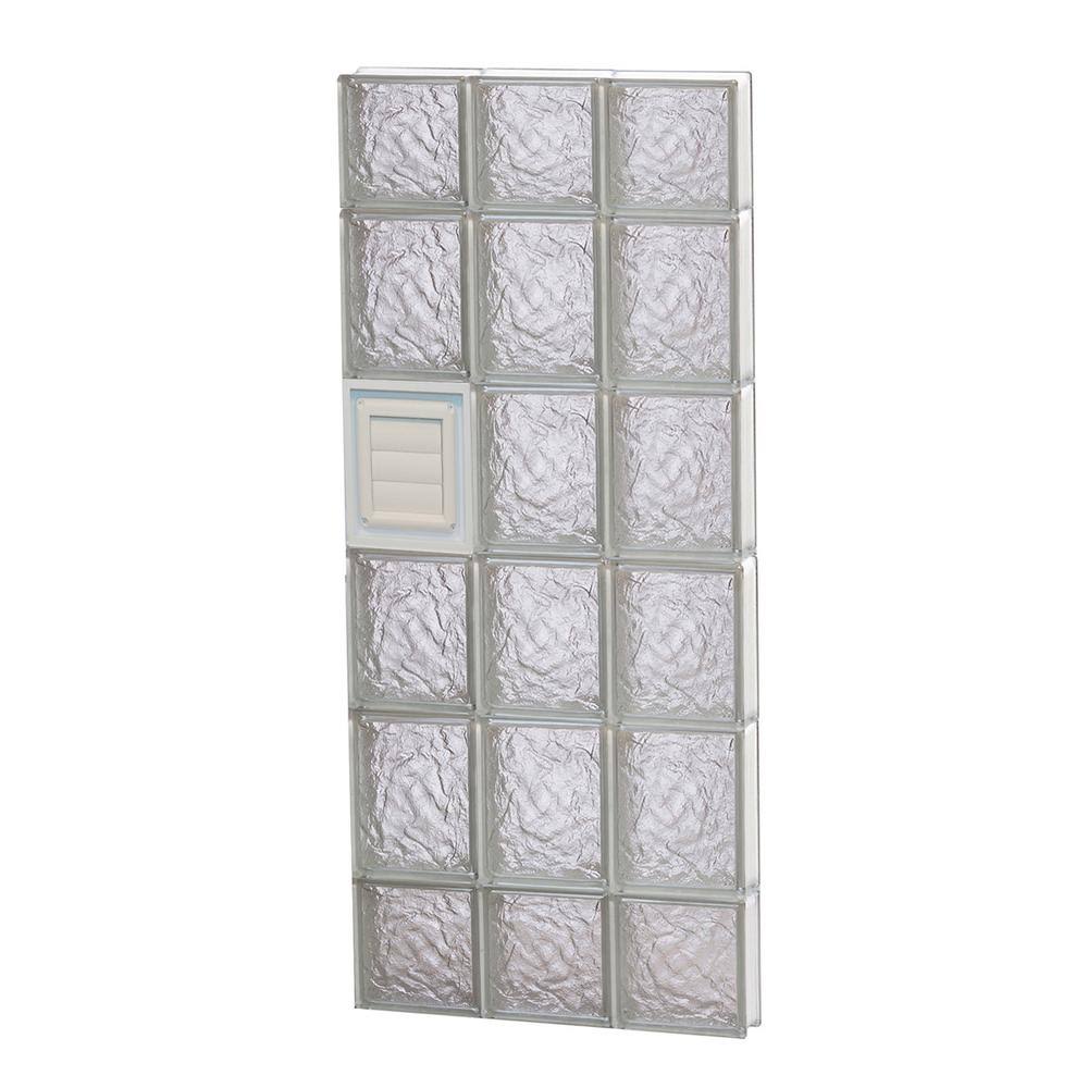 REDI2SET Ice Glass Pattern Frameless Replacement Glass Block Window (Rough Opening: 18-in x 44-in; Actual: 17.2500-in x 42.5000-