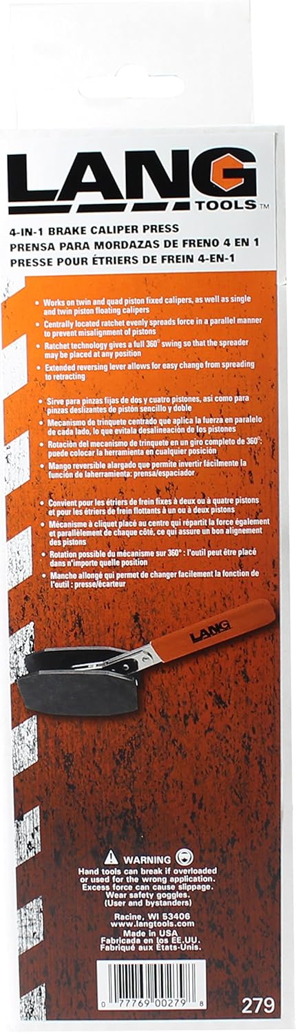 Lang Tools 279-5420 279 Brake Caliper Press