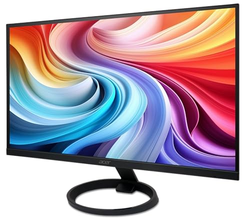 Acer 23.8” Full HD 1920 x 1080 IPS Zero Frame Home Office Computer Monitor - 178° Wide View Angle - 16.7M - NTSC 72% Color Gamut - Low Blue Light - Tilt Compatible - VGA HDMI DVI R240HY bidx