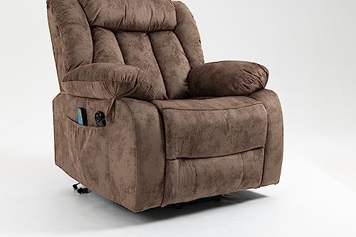 Livingroom Furniture Living Room Elderly,Relax Sofa Lift Massage Chair Power Electric Reclining, Brown