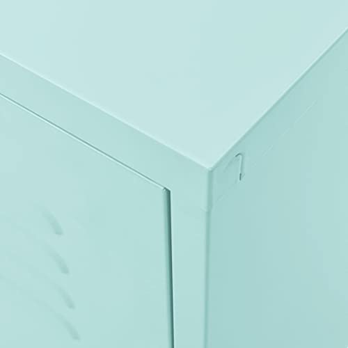 TV Stand Mint 41.3"x13.8"x19.7" Steel,Durable Steel TV Stand with Storage Cabinet and Cable Management for Living Room, Mint Green Living Room Furniture