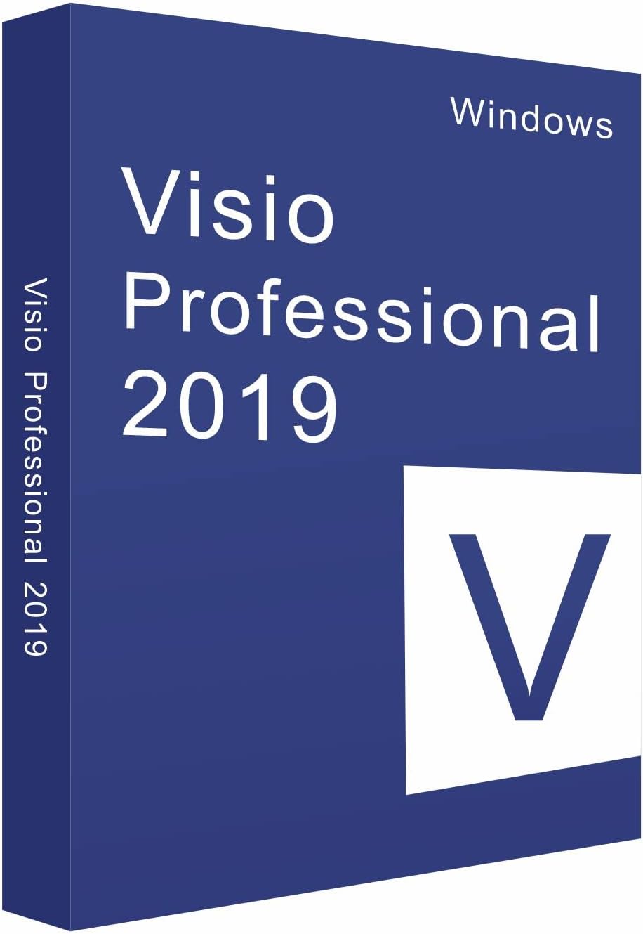 Visio 2019 Professional Lifetime License Key|32/64 bit|PC, one-time Purchase (Key Card) Office Pack of 2