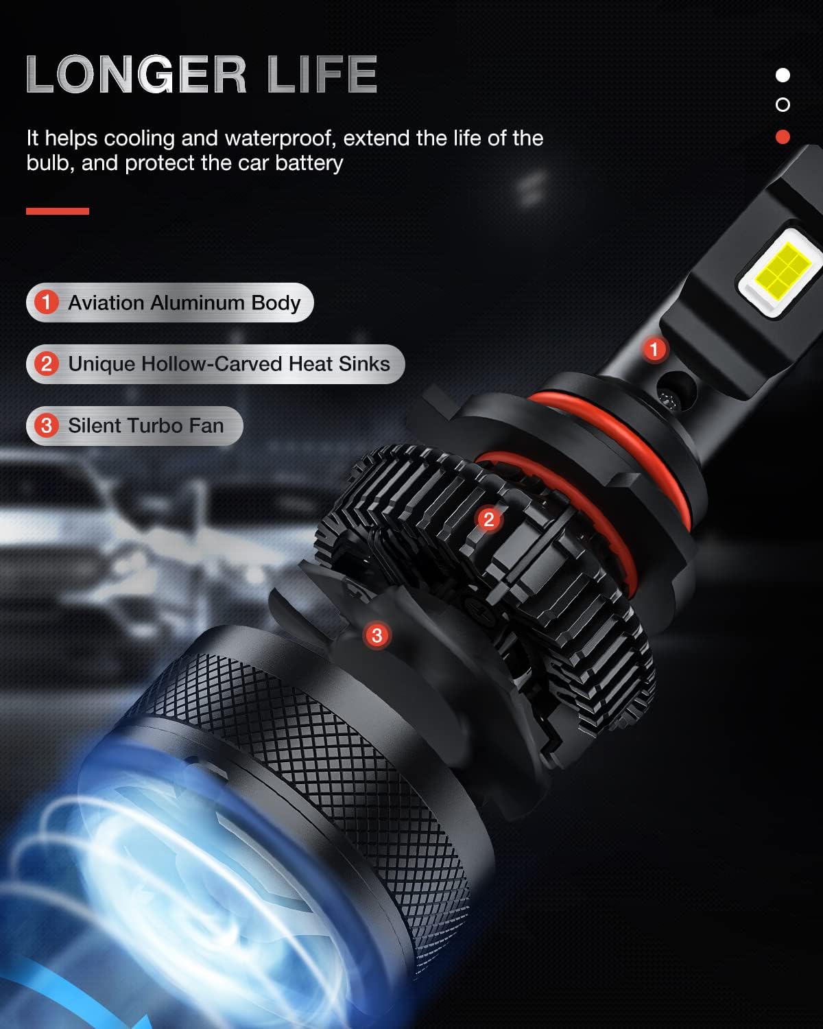 9005 H11 LED Headlight Bulbs,Nilight 9005 H11 LED High Low Beam 700% Brightness 9005 H11 LED Headlight High Low Beam Bulbs 6000K Cool White, Pack of 2