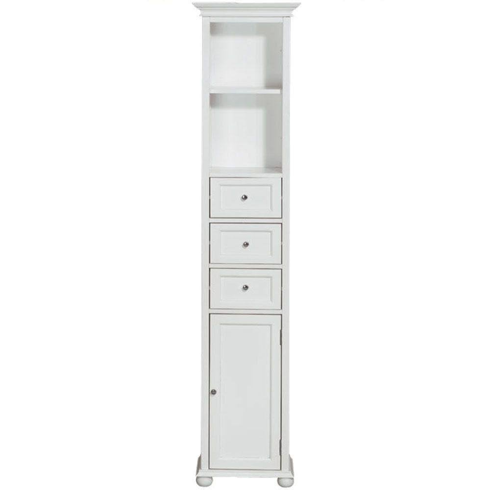 Home Decorators Collection Hampton Harbor 15 in. W x 10 in. D x 67-1/2 in. H Linen Cabinet in White 3987010410