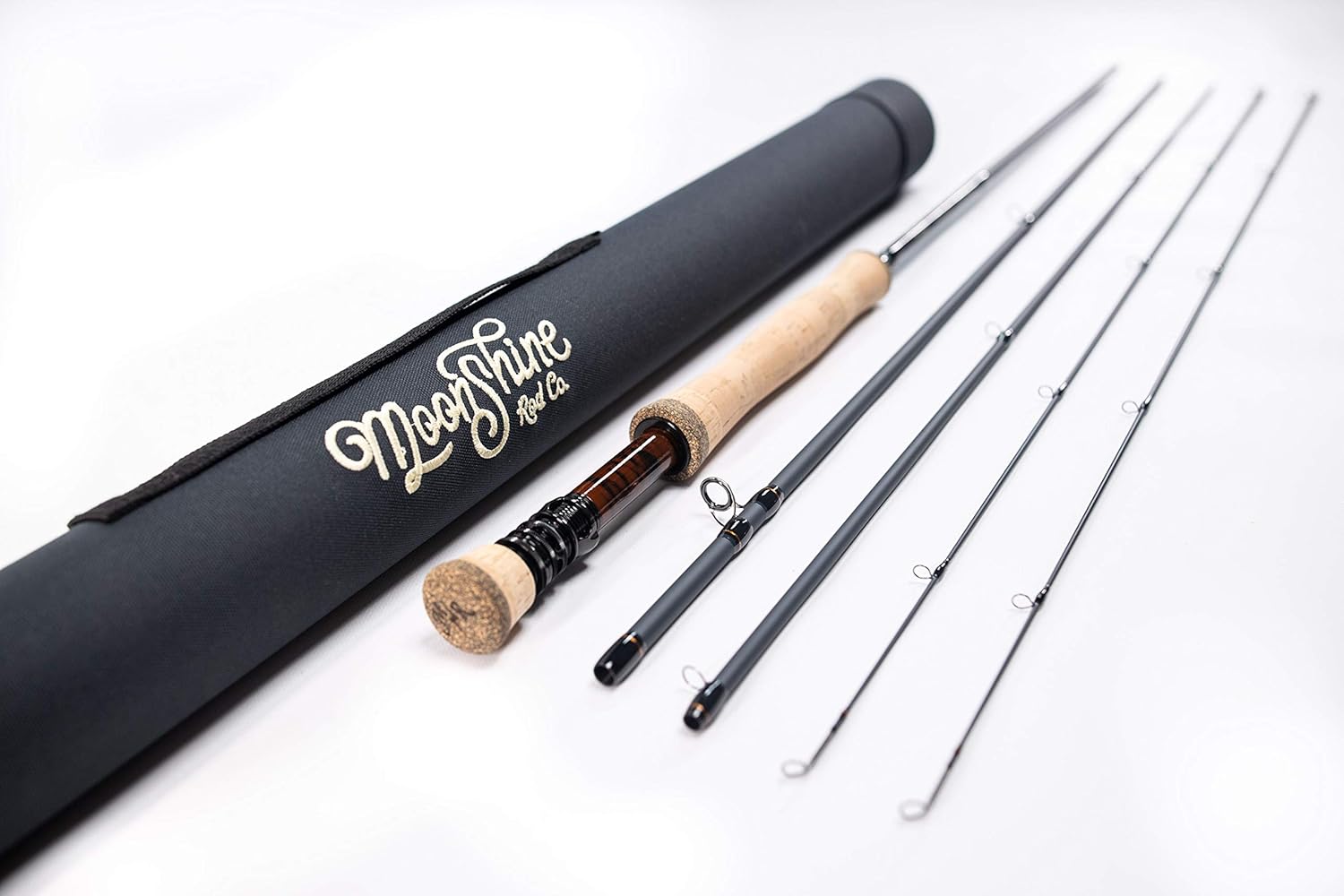 Moonshine Rod Co. Fly Fishing Rod Two Rod Tips Included, Carrying Case - The Vesper Series