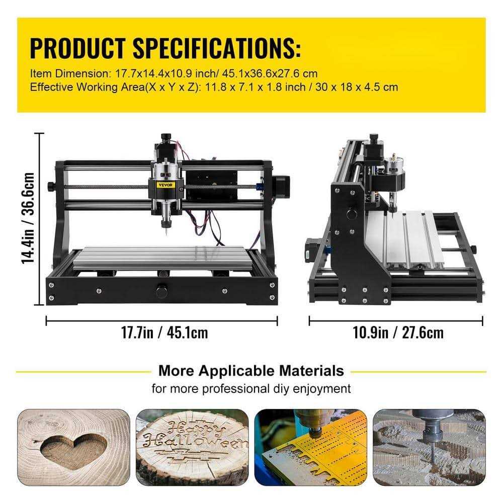 VEVOR CNC 3018-PRO 3 Axis CNC Router Kit GRBL Control Plastic Acrylic PCB PVC Wood Carving Milling Engraving Machine - Shop Hardware Tools Online Store