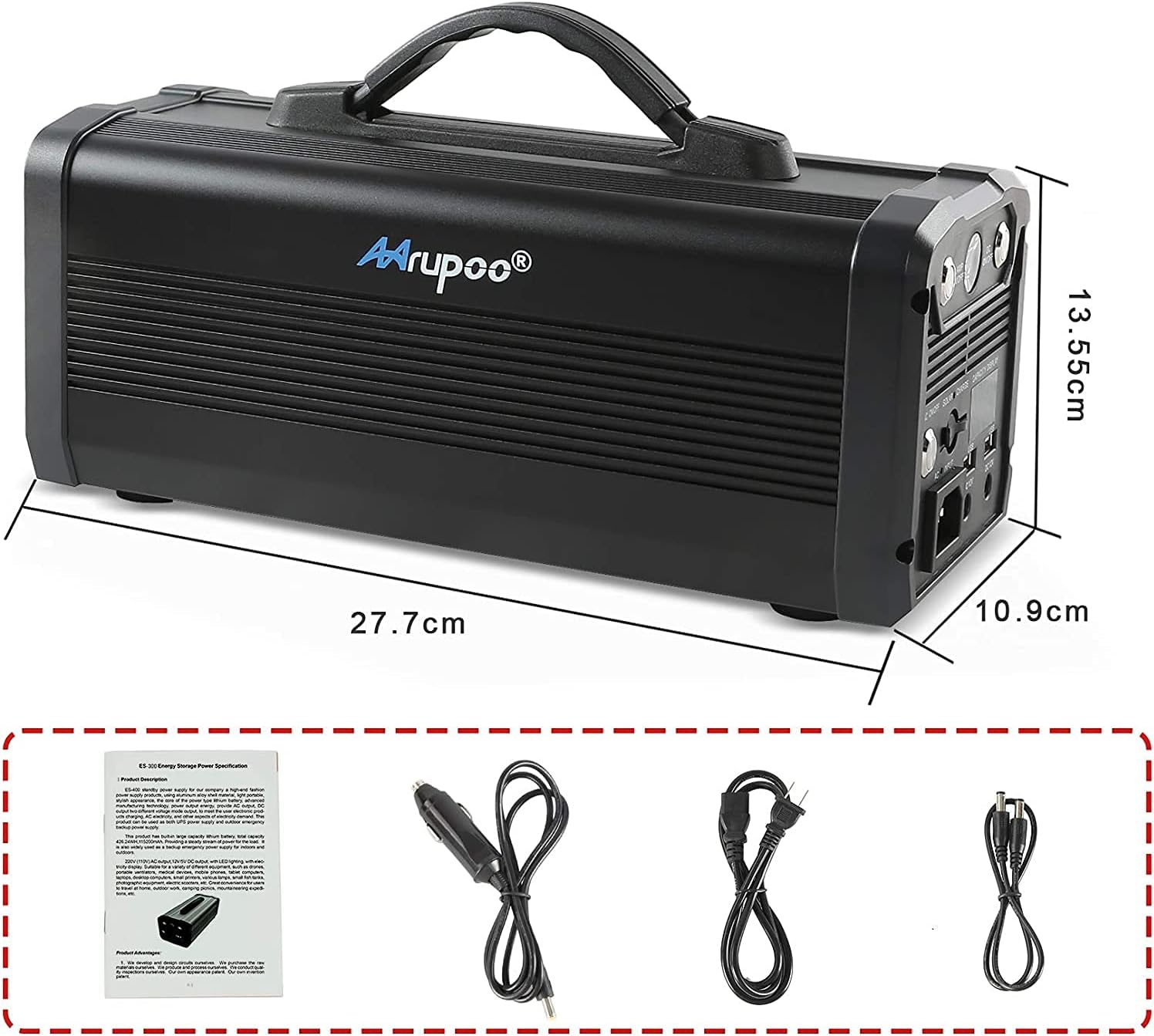 SUnMilY Portable Power Station 300Wh 78000mah Backup Lithium Battery, 300W / 110V Pure Sine Wave AC Outlet, Solar Generator for Camping Travel CPAP Emergency Outdoor