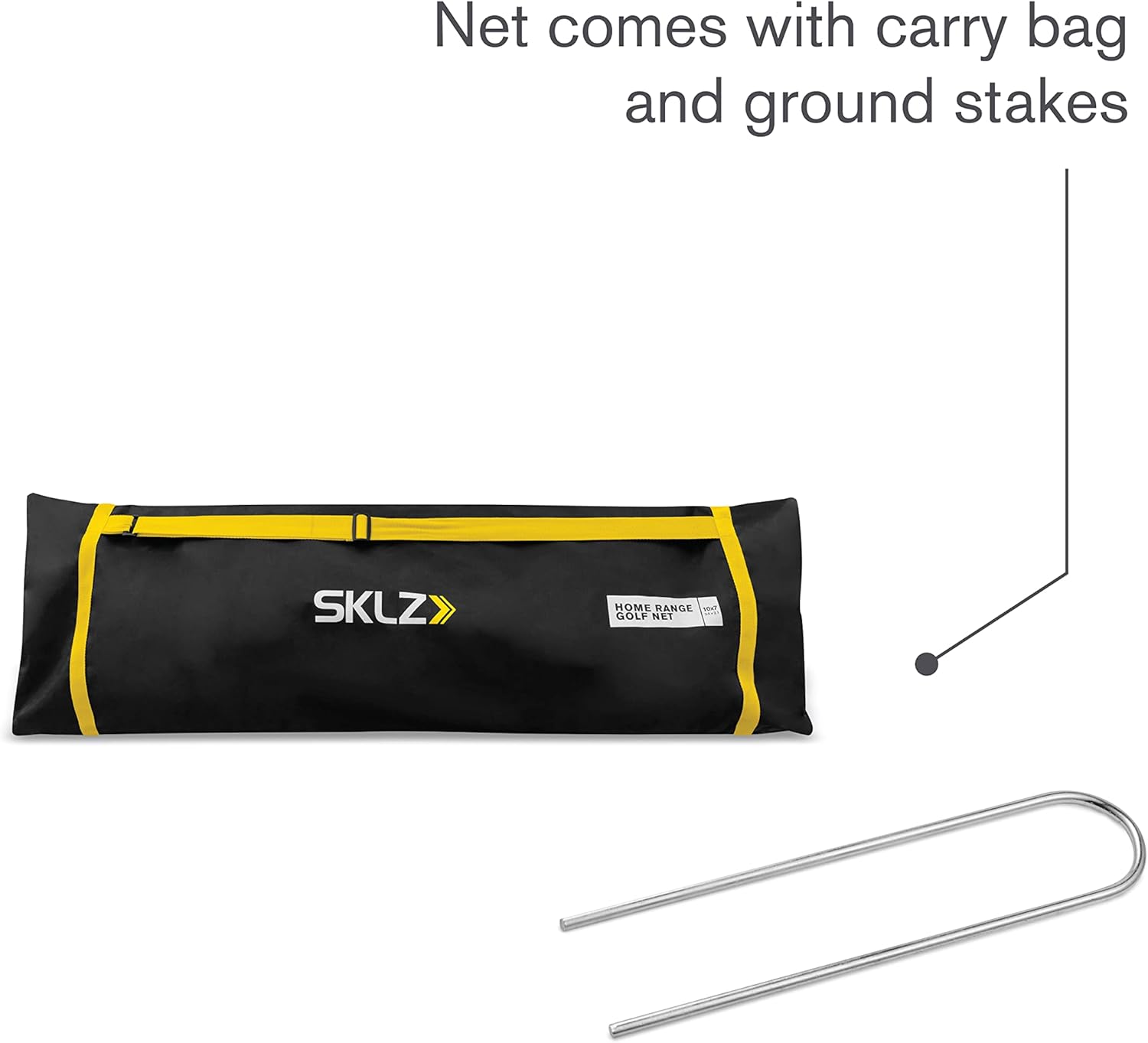 SKLZ Home Range Golf Net for Backyard Practice with Dual Net for Smooth Ball Return and Carry Bag