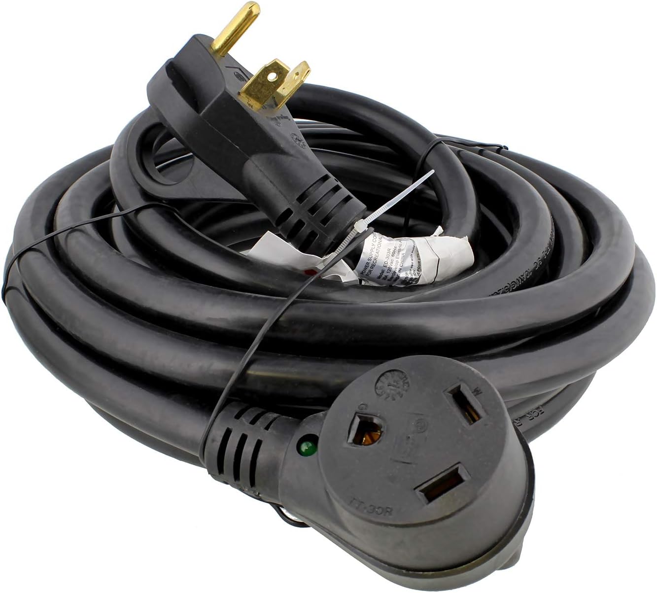 Dumble 30 AMP RV Power Cord with Grip Handle & Indicator Light – 25ft Long 30A Power Cable Camper Power Extension