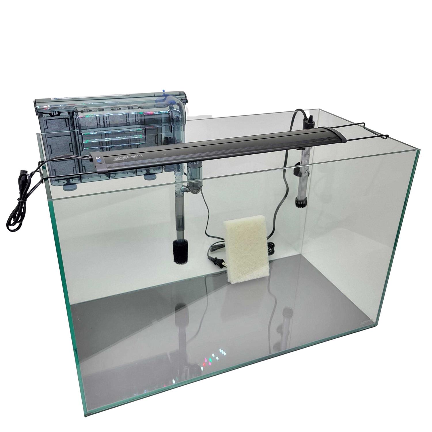 Lifegard Long Clear Glass Bookshelf Aquarium - Pet Supplies online store