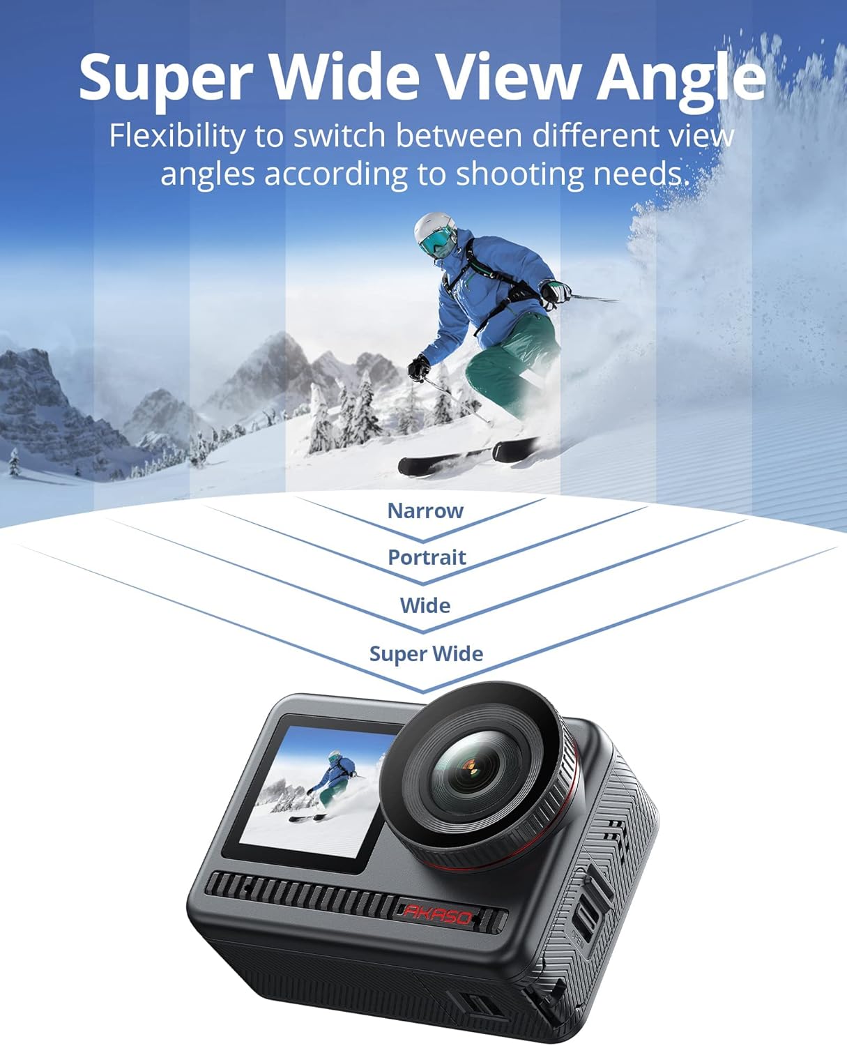 AKASO Brave 8 4K60FPS Action Camera, 48MP Photo Touch Screen Waterproof Super Wide Angle 16x Slo-mo SuperSmooth Stabilization Underwater Camera with Remote Control Helmet Accessories