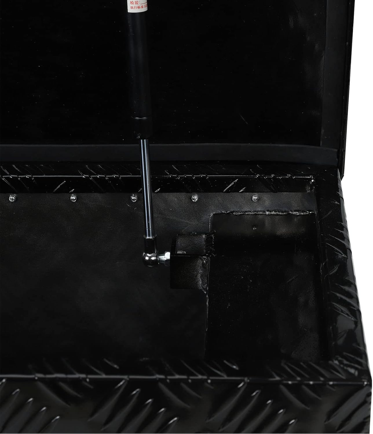 18X17X17.75 Black Aluminum 5 Bar Tread Tool Box Truck Car Outdoor Trailer Pickup Underbody Toolbox,RV Storage Organizer，Underbed Tools Organizer W/Lock Latch w/Keys