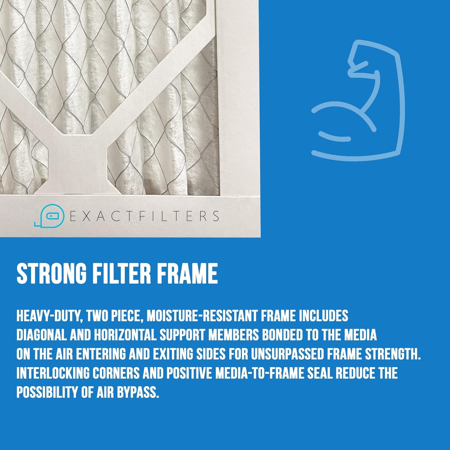 23-1/8x19-3/8x1 Air Filter MERV 8 (12-Pack), Pleated HVAC AC Furnace Air Filters Replacement