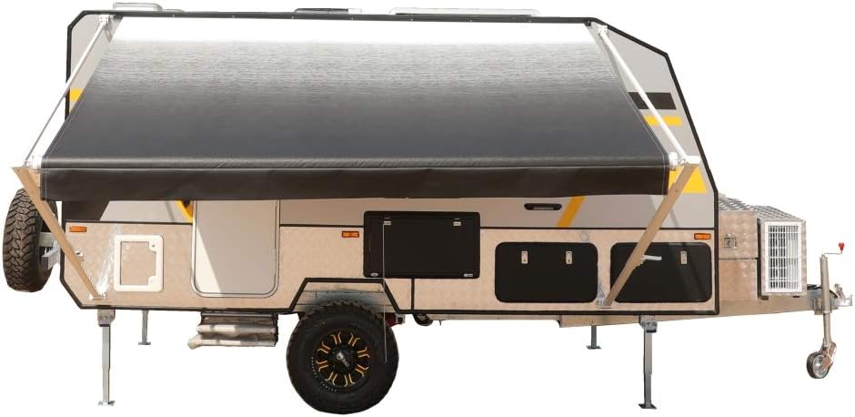 ALEKO RVAW13X8BLK11 Manual 13x8 Retractable RV Trailer Awning for Home or Camper - 13 x 8 Ft - Black Fade