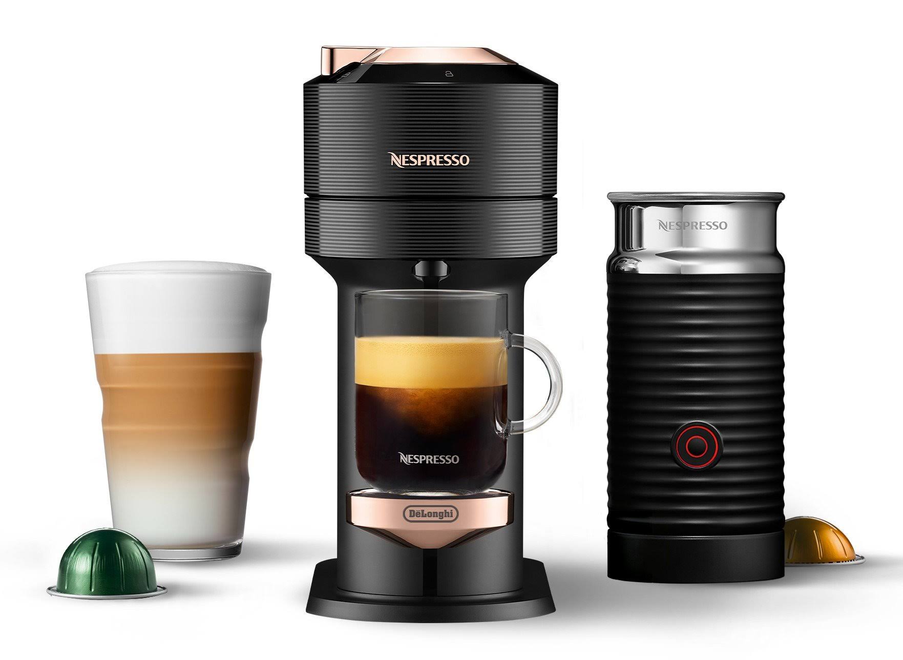 Nespresso by De&Longhi Vertuo Next Premium Espresso Maker with Aeroccino in Black