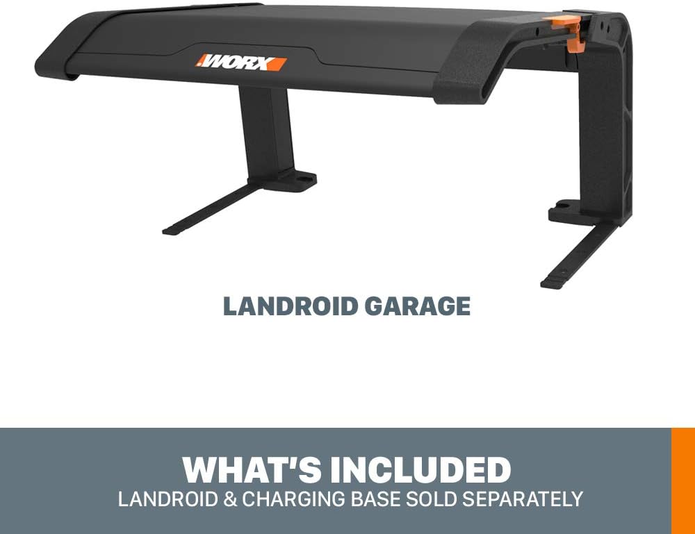 WORX WA0810 Landroid Garage with Flip up Cover, Gray