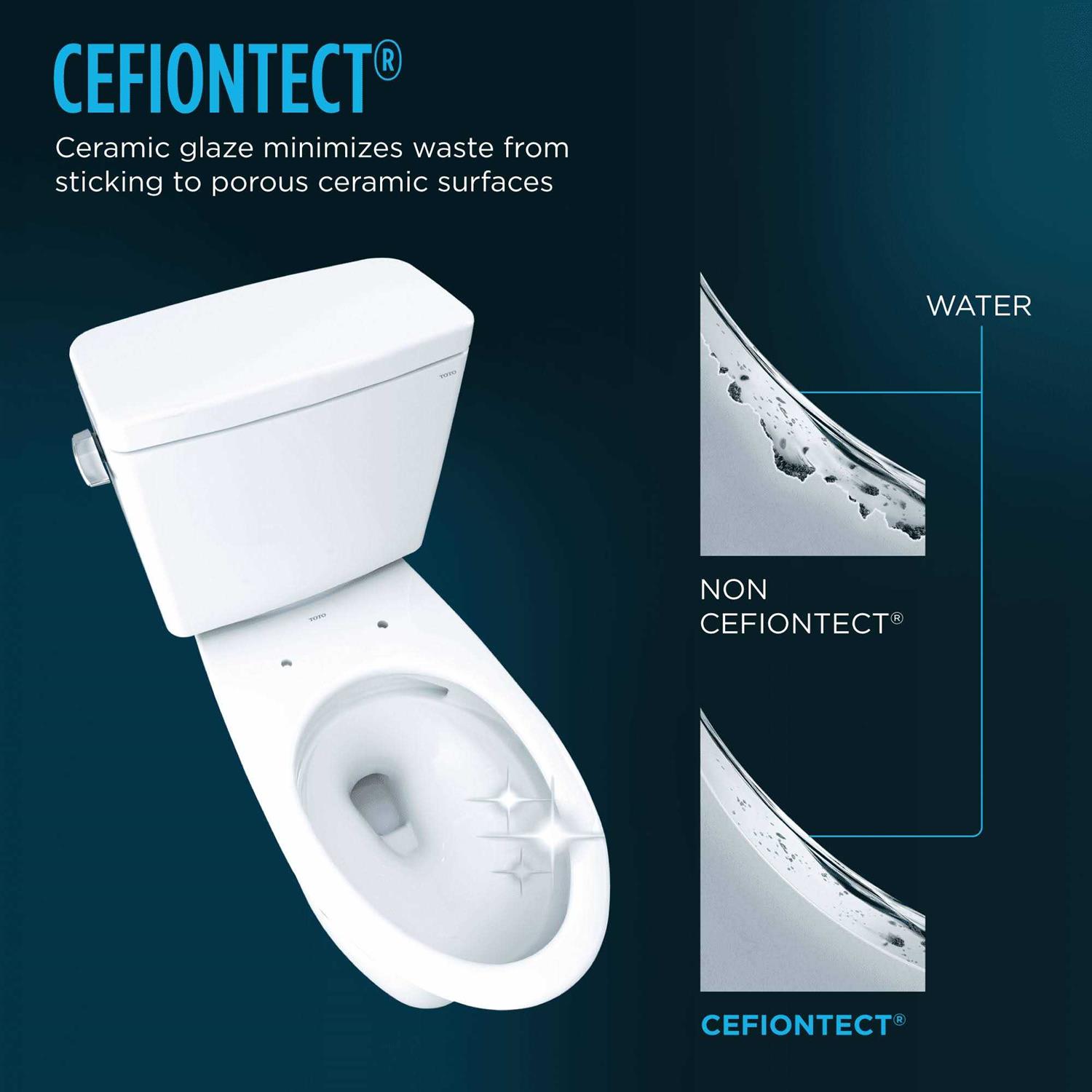 Toto Drake Two-Piece Elongated 1.28 GPF Tornado Flush Toilet with Cefiontect CST776CEG# - Shop Hardware Tools Online Store